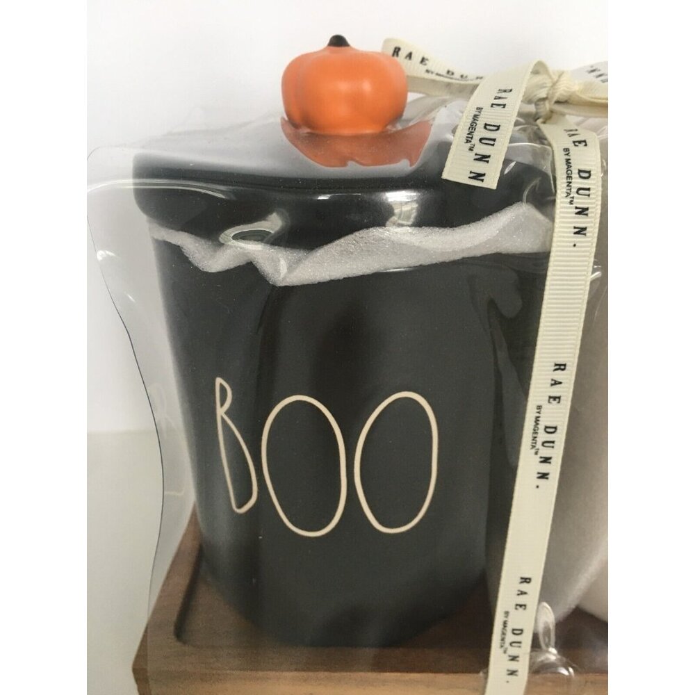 Rae Dunn Halloween Canisters Set Boo Ghost Lid Hocus Pocus Pumpkin Decor - Picture 3 of 8